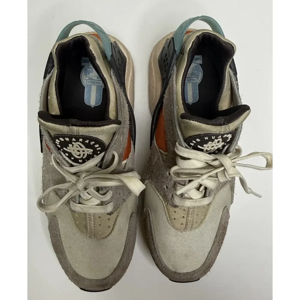Nike Air Huarache Koromogae Sneaker DO7261-087 Womens 9.5 Moon Fossil Suede Low